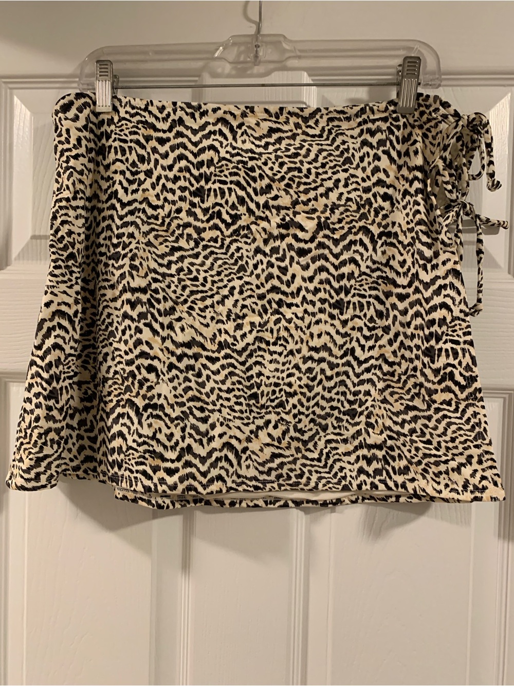 aerie Black and Cream Animal Print Swim Sarong